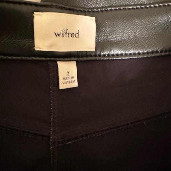 Aritzia Wilfred faux leather Melina pants - Picture 2 of 3